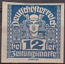 Austria - 1920 - Characters - 12 - Blue - Mercury - Scott P36 - 0